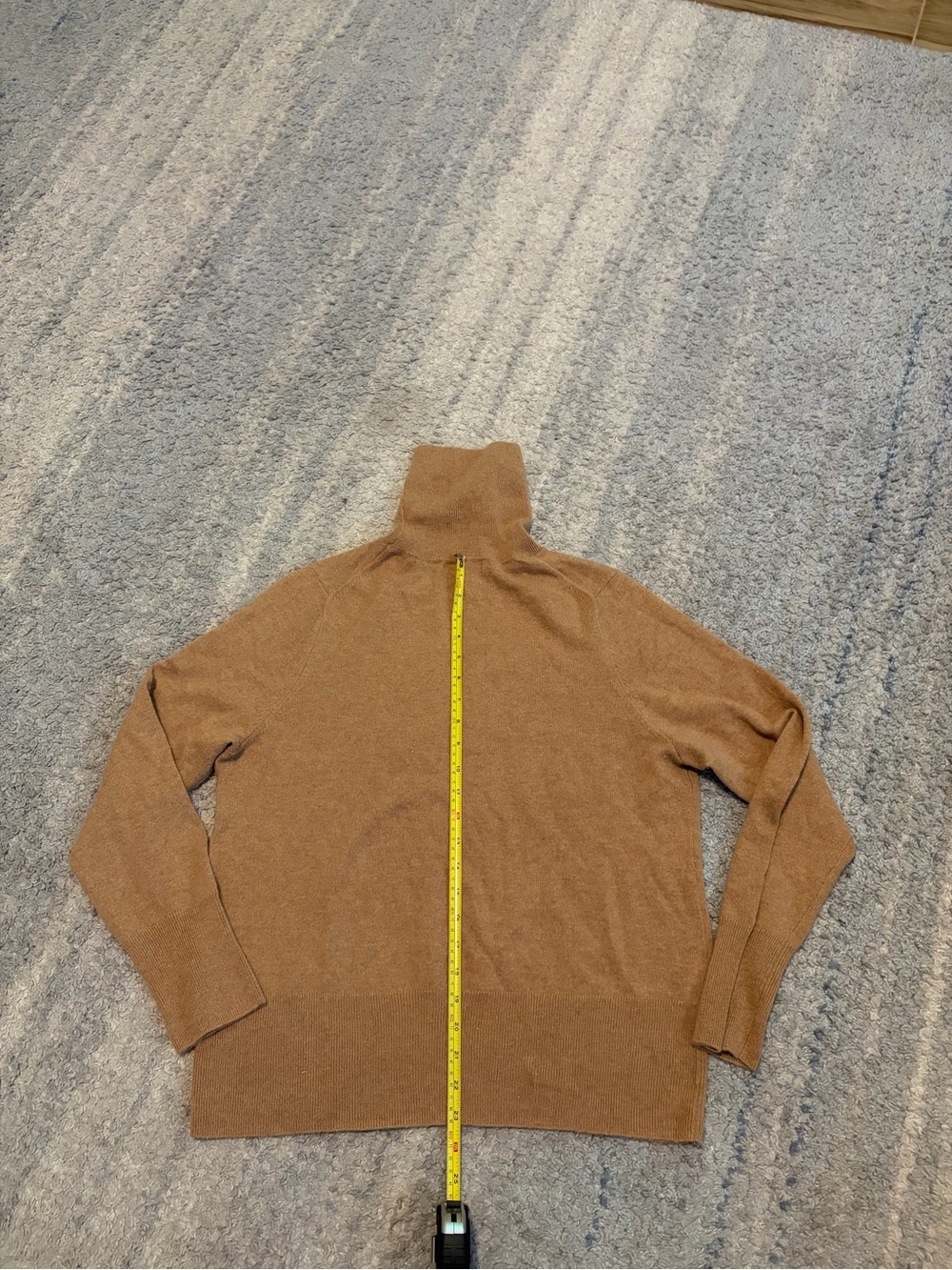 Banana Republic 100% Cashmere Turtleneck Sweater Camel Tan Brown Women XL Luxury - Picture 7 of 7